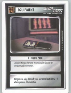 Klingon PADD | Star Trek CCG 1994 White Border | Near Mint - Picture 1 of 2