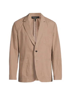 Rag & Bone Men’s Butler Peached Cotton Blazer – color Desert Taupe; size US 38 - Image 1 of 4