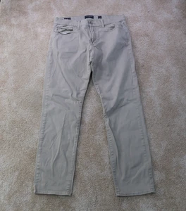 Lucky Brand 121 Slim straight Pants Men's 34x32 Beige Chino Straight - Picture 1 of 13