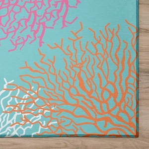 Indoor/ Outdoor Surfside Coral Rug New 0ELi6R_wf-GVQyeS8BVQCgsTD8mU7mBs - Picture 1 of 5