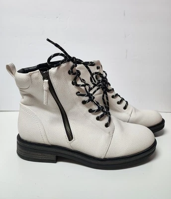 Botas de Combate Baretrap Amy Sue Blancas Cremallera Cuero Sintético Invierno Para Mujer Talla 10M Foto 1 de 4