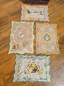 Lot Of 4 Antique Love Romantic Victorian Greeting Cards lot - Picture 1 of 9