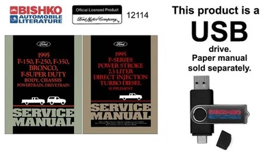 1995 Ford Econoline Bronco F100-F350 Pickup Service Manual USB Engine Wiring OEM - Image 1 of 3