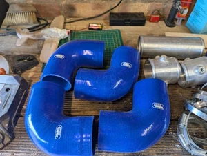 Samco Silicon 80mm Straights And Bends, With Joiners And Julble Clips - Picture 1 of 4