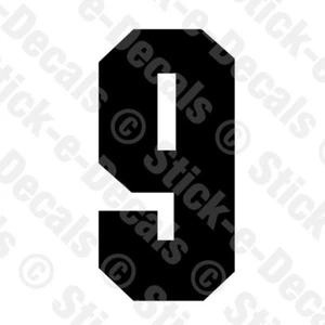 NUMMER 9 NEUN Vinyl gestanzter Aufkleber Sticker - RENNNUMMER - AC - Bild 1 von 2