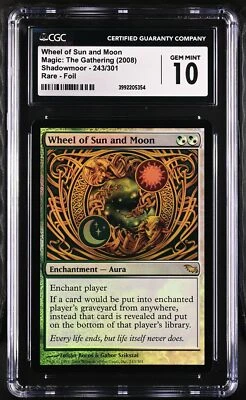 WHEEL OF SUN AND MOON Shadowmoor Foil Rare CGC 10 MTG [Nostalgium] - Image 1 of 2