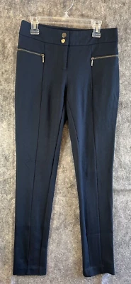 Pantalones Thalian Azul Mujer Talla 2 Costura Ajustada Ponte Bolsillo Cremalleras Foto 1 de 4