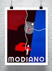Modiano Vintage Art Deco Smoking Cigarette Poster Canvas Giclee 24X30 In.