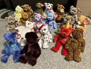 Ty Beanie Babys Sammlerstücke TEDDYBÄREN Paket 18 TY Bären Vintage - Bild 1 von 10