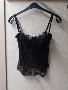Escora Corsage Schwarz Gr 80C Spitze Nachtwäsche Reizwäsche Sexy wie neu - Bild 1 von 7
