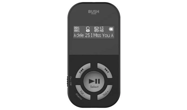 Bush Portable 8GB MP3 Player With LED Display MP30 - Black 9159938 R - Image 1 of 1