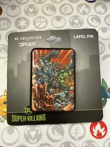DC Supervillains Enamel Pin Jim Lee Collection New on Card Lapel Bioworld - Picture 1 of 2