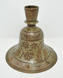 Antique Brass Hookah Base Pot Original Old Hand Crafted Fine Floral Engraved - Picture 1 of 6