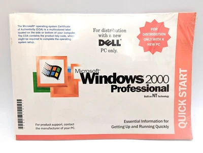 Dell Microsoft Windows 2000 Professional Reinstallation CD W2K+SP2 in Packaging - Image 1 of 4