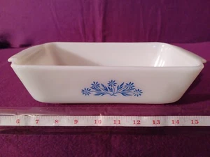 Vintage Anchor Hocking Fire King Blue CornFlower Bread Loaf Pan Baking Dish 1 Qt - Picture 1 of 3