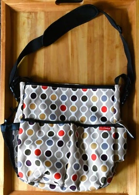 SKIP HOP Awesome POLKA DOTS  Duo Signature Diaper Bag Medium   NEW-never used - Image 1 of 3