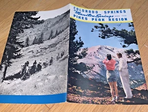 1942 COLORADO SPRINGS, MANITOU SPRINGS & PIKES PEAK REGION Guide Book - Picture 1 of 12