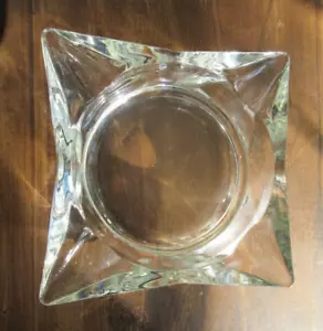 Posacenere in vetro stile art deco ceco cristallo Boemia vintage 6 pollici - Foto 1 di 2