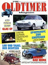 Oldtimer Magazin 1992 3/92 Glas GT Gamma Coupé Reyonnah Minor Renault Fregate