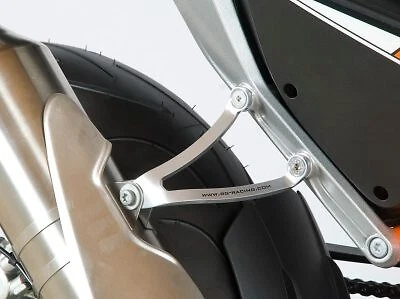 Exhaust Hanger & left hand footrest blanking plate (kit), silver, KTM 690 Duke - Image 1 of 3