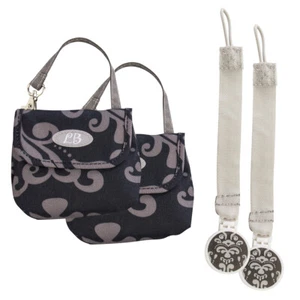 2pk Demdaco Pacifier Pouches LillyBit Baby Bag For Mom Small Holder Travel Tote - Picture 1 of 3