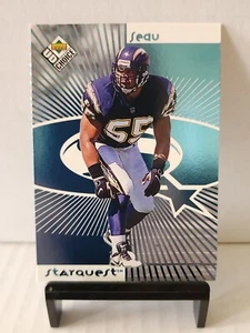 Junior Seau Parallel 1998 UD Choice Starquest Rookquest Blue #SR5 Football Card - Picture 1 of 2