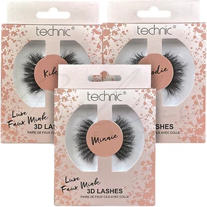 TECHNIC Luxe Faux Mink 3D Lashes with Adhesive *Elodie / Kiki / Minnie* *CHOOSE* - Picture 1 of 4