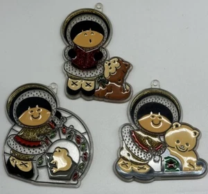 Hallmark 1983 Frosty Friends Eskimo Acryl Baumschneider Ornament Lot 3 - Bild 1 von 12