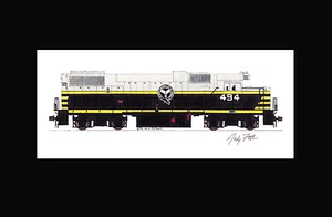Belt Railway of Chicago GP38-2 11"x17" Matted Print Andy Fletcher signed - Picture 1 of 1