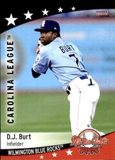 2018 Carolina League All-Stars Choice #49 D.J. Burt Raleigh North Carolina Card