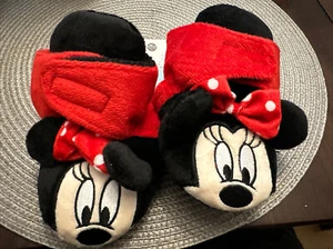 Disney Minnie Mouse Babies Plush Booties Slippers 12-18 Months NEW Authentic - Picture 1 of 6