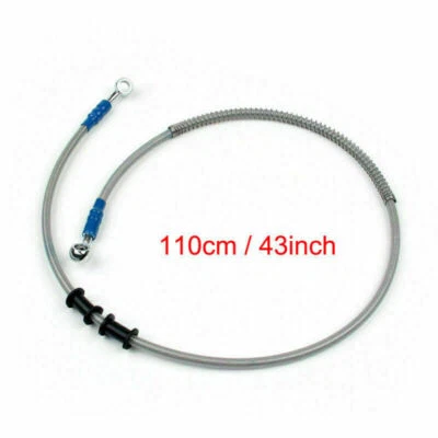 110cm/43" M10 Brake Oil Hose Line Banjo Fitting Stainless Steel End Foto 1 de 2