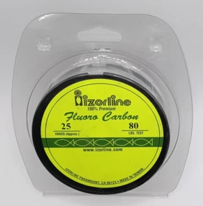 Izorline 100% Premium Fluorocarbon Leader 80# X 25 yd Clear - Picture 1 of 1