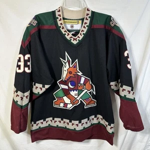 Camiseta deportiva de hockey vintage Brian Boucher 33 Phoenix Coyotes Koho NHL punto al aire mediana - Imagen 1 de 14