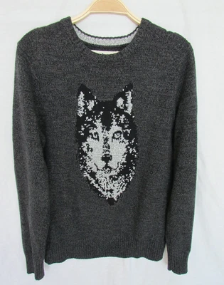 SUÉTER SUÉTER URBAN PIPELINE PARA HOMBRES ADOLESCENTES S gris negro blanco husky perro Foto 1 de 4