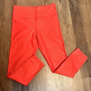 Zyia Damen rot metallic hell und eng hoch geschnitten 7/8 Leggings 24" Größe 12 - Bild 1 von 8