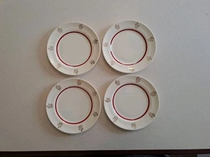 Set of 4 x Crown Clarence England Gold Rose Side Plates Vintage 7" - Picture 1 of 24