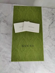 Large Authentic GUCCI Empty Shoe Gift Storage Box Green 12 X 6.75 X 4.25 W Books - Picture 1 of 10
