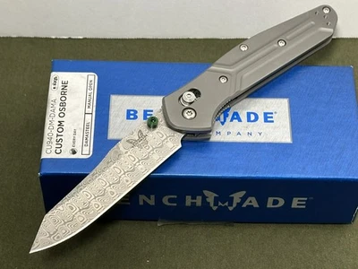 Benchmade CU940-DM-DAMA Custom Osborne Knife Damasteel Blade, Titanium Scales - Image 1 of 4