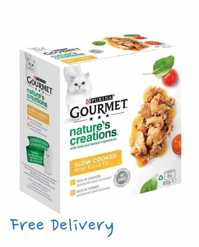 PURINA GOURMET NATURE'S CREATIONS WET CAT FOOD RICH IN CHICKEN & RICH IN TURKEY
