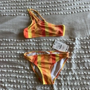 Girls Zara Swim Swimsuit 2 Piece Bikini Size 9-10 Yellow & Orange NWT - Picture 1 of 6