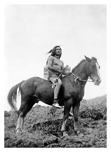 NEZ PERCE NATIVE AMERICAN WARRIOR ON HORSEBACK BY EDWARD S. CURTIS 5X7 PHOTO