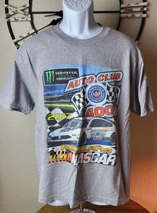 Monster Energy 2017 NASCAR Fontana Auto Club 400 Winner History Mens Size L - Picture 1 of 3