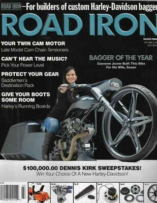 Road Iron Motorcycle Magazine Harley Davidson Bagger of the Year Running Boards. - Image 1 of 4