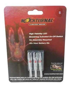 Leves de flecha iluminadas LED de alta visibilidad Rage Nockturnal S 3pk rojas NT-202 - Imagen 1 de 6