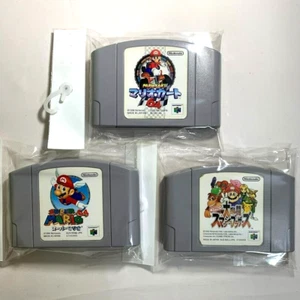 Tested NINTENDO 64 Super Mario, Super Smash Bros. Mario Kart Set of 3 Ver.Japan - Picture 1 of 2