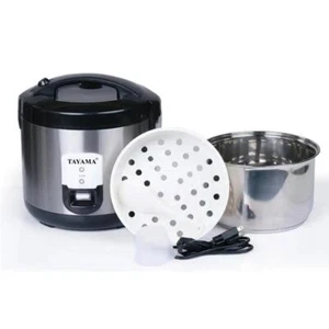 Tayama Rice Cooker/Food Steamer Stainless Steel Inner Pot Keep Warm (20-Cup) - Picture 1 of 4