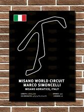 Misano World Circuit Layout Metal Sign Garage Sign Wall Plaque Man Cave Bar Sign