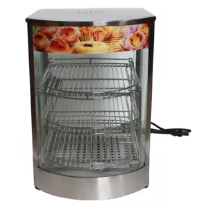110V Commercial Pizza Warmer Display Case 3-Tier 500W Electric Food Warmer Displ - Picture 1 of 8