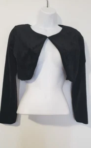 Velvet Bolero Shrug S16 Black - Picture 1 of 6